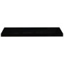 Estante flotante de pared 2 uds MDF negro brillo 80x23,5x3,8 cm