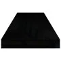 Floating wall shelf 2 pcs Glossy black MDF 80x23.5x3.8 cm by vidaXL, Shelves and shelves - Ref: Foro24-323773, Price: 42,85 €...