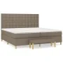Box spring bed with gray taupe fabric mattress 200x200 cm by , Beds and slatted bases - Ref: Foro24-3137505, Price: 857,20 €,...