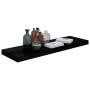 Estante flotante de pared 2 uds MDF negro brillo 80x23,5x3,8 cm