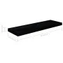 Floating wall shelf 2 pcs Glossy black MDF 80x23.5x3.8 cm by vidaXL, Shelves and shelves - Ref: Foro24-323773, Price: 42,85 €...