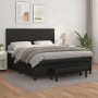 Cama box spring con colchón cuero sintético negro 160x200 cm de , Camas y somieres - Ref: Foro24-3137551, Precio: 612,67 €, D...