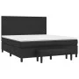 Box spring bed with black synthetic leather mattress 160x200 cm by , Beds and slatted bases - Ref: Foro24-3137551, Price: 621...
