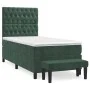 Box spring bed with dark green velvet mattress 90x190 cm by , Beds and slatted bases - Ref: Foro24-3137998, Price: 363,71 €, ...