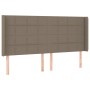 Cama box spring colchón y luces LED tela gris taupe 200x200 cm de , Camas y somieres - Ref: Foro24-3138345, Precio: 707,96 €,...