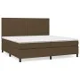 Box spring bed with dark brown fabric mattress 200x200 cm by , Beds and slatted bases - Ref: Foro24-3141964, Price: 645,06 €,...