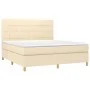 Box spring bed with cream-colored fabric mattress 180x200 cm by , Beds and slatted bases - Ref: Foro24-3142358, Price: 631,68...