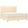 Boxspringbett mit cremefarbenem Stoffmatratze 180x200 cm. von , Betten und Lattenroste - Ref: Foro24-3142358, Preis: 626,84 €...