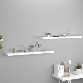 Schwebende Wandregale 2 Stück MDF weiß 120x23,5x3,8 cm von vidaXL, Regale und Regale - Ref: Foro24-323821, Preis: 54,73 €, Ra...
