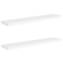 Schwebende Wandregale 2 Stück MDF weiß 120x23,5x3,8 cm von vidaXL, Regale und Regale - Ref: Foro24-323821, Preis: 54,73 €, Ra...