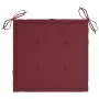 Garden chairs 8 units teak wood with burgundy cushions by , Garden chairs - Ref: Foro24-3072898, Price: 654,95 €, Discount: %