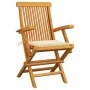 Garden chairs 8 units teak wood with cream-colored cushions by , Garden chairs - Ref: Foro24-3072891, Price: 641,93 €, Discou...