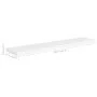 Floating wall shelves 2 pcs MDF white 120x23.5x3.8 cm by vidaXL, Shelves and shelves - Ref: Foro24-323821, Price: 53,75 €, Di...