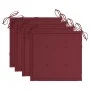 Garden chairs 3 units teak wood with burgundy cushions by , Garden chairs - Ref: Foro24-3062523, Price: 237,14 €, Discount: %
