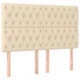 Box spring bed with cream-colored fabric mattress 140x200 cm by , Beds and slatted bases - Ref: Foro24-3137402, Price: 604,43...