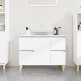 Waschbeckenunterschrank aus weißem Sperrholz 80x33x60 cm von , Badezimmerwaschtische - Ref: Foro24-821268, Preis: 85,99 €, Ra...