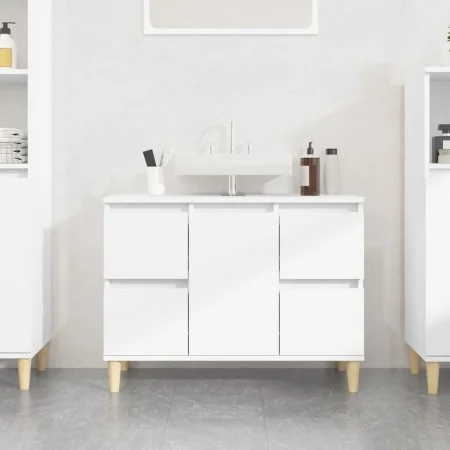 Plywood white sink cabinet 80x33x60 cm by , bathroom vanities - Ref: Foro24-821268, Price: 85,76 €, Discount: %