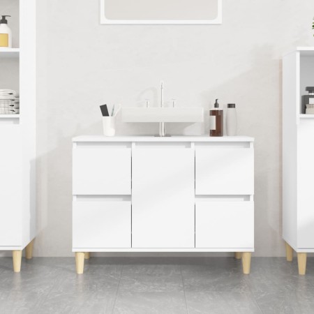 Waschbeckenunterschrank aus weißem Sperrholz 80x33x60 cm von , Badezimmerwaschtische - Ref: Foro24-821268, Preis: 85,55 €, Ra...