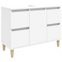 Waschbeckenunterschrank aus weißem Sperrholz 80x33x60 cm von , Badezimmerwaschtische - Ref: Foro24-821268, Preis: 85,55 €, Ra...