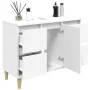 Waschbeckenunterschrank aus weißem Sperrholz 80x33x60 cm von , Badezimmerwaschtische - Ref: Foro24-821268, Preis: 81,76 €, Ra...