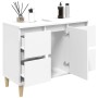 Waschbeckenunterschrank aus weißem Sperrholz 80x33x60 cm von , Badezimmerwaschtische - Ref: Foro24-821268, Preis: 85,55 €, Ra...