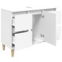 Waschbeckenunterschrank aus weißem Sperrholz 80x33x60 cm von , Badezimmerwaschtische - Ref: Foro24-821268, Preis: 85,55 €, Ra...