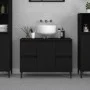 Waschbeckenunterschrank aus schwarzem Sperrholz, 80x33x60 cm. von , Badezimmerwaschtische - Ref: Foro24-821277, Preis: 75,92 ...