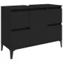 Waschbeckenunterschrank aus schwarzem Sperrholz, 80x33x60 cm. von , Badezimmerwaschtische - Ref: Foro24-821277, Preis: 75,92 ...