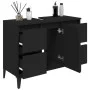 Waschbeckenunterschrank aus schwarzem Sperrholz, 80x33x60 cm. von , Badezimmerwaschtische - Ref: Foro24-821277, Preis: 75,92 ...