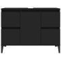 Armario para lavabo madera contrachapada negro 80x33x60 cm de , Tocadores de baño - Ref: Foro24-821277, Precio: 76,51 €, Desc...