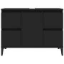 Waschbeckenunterschrank aus schwarzem Sperrholz, 80x33x60 cm. von , Badezimmerwaschtische - Ref: Foro24-821277, Preis: 75,92 ...