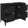 Plywood black sink cabinet 80x33x60 cm by , bathroom vanities - Ref: Foro24-821277, Price: 76,97 €, Discount: %