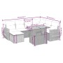 Gartensofagarnitur mit beigen Kissen, 8-teilig, aus PE-Rattan. von , Gartensets - Ref: Foro24-3272312, Preis: 528,01 €, Rabat...