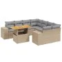 Set de sofás de jardín 9 pzas con cojines ratán sintético beige by , Garden sets - Ref: Foro24-3272564, Price: 613,16 €, Disc...