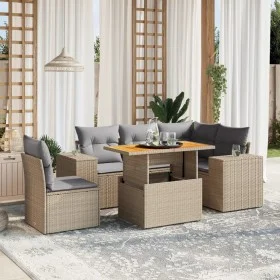 Juego de sofás jardín con cojines 6 pzas ratán sintético beige by , Garden sets - Ref: Foro24-3272641, Price: 439,97 €, Disco...