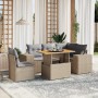 Juego de sofás jardín con cojines 6 pzas ratán sintético beige by , Garden sets - Ref: Foro24-3272641, Price: 434,49 €, Disco...