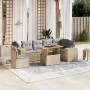 Set sofás de jardín 7 piezas y cojines ratán sintético beige by , Garden sets - Ref: Foro24-3272662, Price: 500,96 €, Discoun...