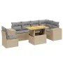 Set sofás de jardín 7 piezas y cojines ratán sintético beige by , Garden sets - Ref: Foro24-3272662, Price: 500,96 €, Discoun...