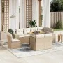 Set de sofás de jardín 9 pzas con cojines ratán sintético beige de , Conjuntos de jardín - Ref: Foro24-3272731, Precio: 712,0...