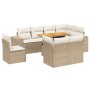 Set de sofás de jardín 9 pzas con cojines ratán sintético beige by , Garden sets - Ref: Foro24-3272731, Price: 685,40 €, Disc...
