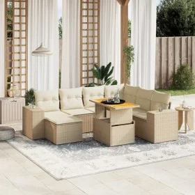 Juego de sofás de jardín con cojines beige 8 pzas ratán PE de , Conjuntos de jardín - Ref: Foro24-3272752, Precio: 575,73 €, ...
