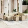 Juego de sofás de jardín con cojines beige 8 pzas ratán PE by , Garden sets - Ref: Foro24-3272752, Price: 575,73 €, Discount: %