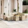 Juego de sofás de jardín con cojines beige 8 pzas ratán PE by , Garden sets - Ref: Foro24-3272752, Price: 555,72 €, Discount: %