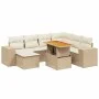 Gartensofagarnitur mit beigen Kissen, 8-teilig, aus PE-Rattan. von , Gartensets - Ref: Foro24-3272752, Preis: 575,73 €, Rabat...