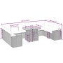 Set de sofás de jardín 11pzas con cojines ratán sintético beige by , Garden sets - Ref: Foro24-3272809, Price: 727,61 €, Disc...