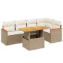 Gartensofa-Set mit 6-teiligen Kissen aus synthetischem Rattan in Beige. von , Gartensets - Ref: Foro24-3273067, Preis: 420,75...