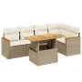 Gartensofa-Set mit 6-teiligen Kissen aus synthetischem Rattan in Beige. von , Gartensets - Ref: Foro24-3273067, Preis: 464,46...