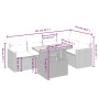 Gartensofa-Set mit 6-teiligen Kissen aus synthetischem Rattan in Beige. von , Gartensets - Ref: Foro24-3273067, Preis: 420,75...