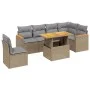 Set sofás de jardín 7 piezas y cojines ratán sintético beige by , Garden sets - Ref: Foro24-3273103, Price: 473,73 €, Discoun...