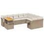 Juego de sofás jardín con cojines beige 10 pzas ratán sintético by , Garden sets - Ref: Foro24-3271919, Price: 684,73 €, Disc...